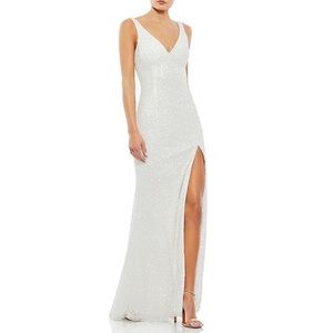 Mac Duggal Sequin Slit Gown